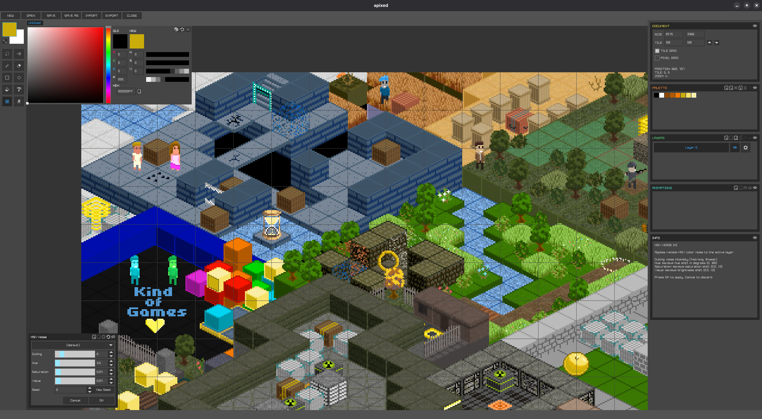 Tileset and level editing