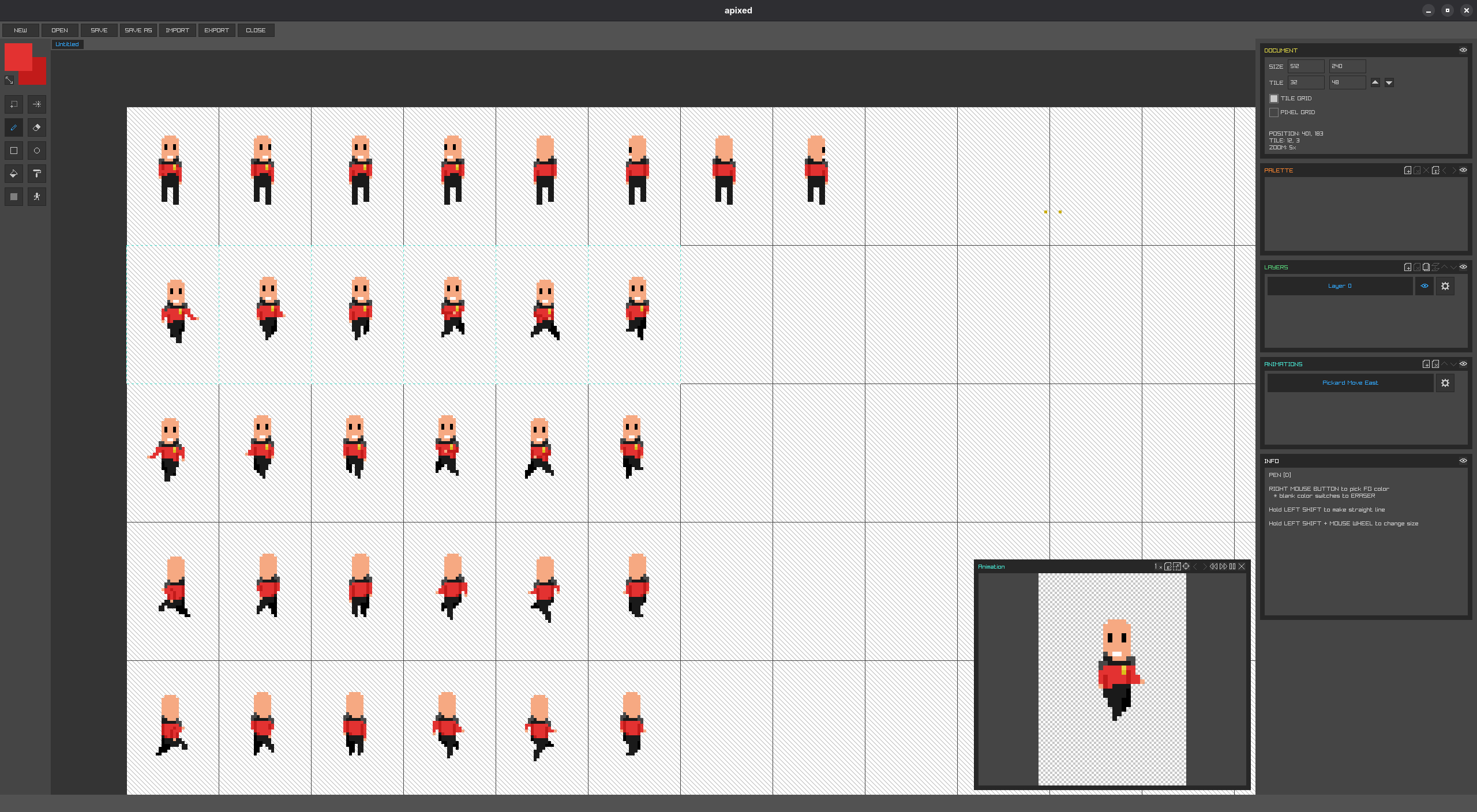 Sprite sheet and animation preivew